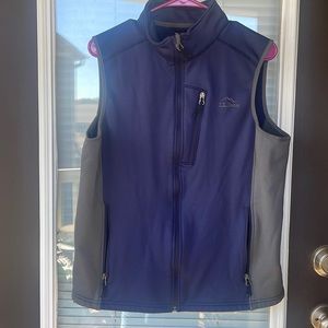 L.L Bean Blue and Gray Zip up Vest